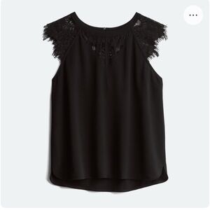 Brixon Ivy Black Lace Accent Blouse